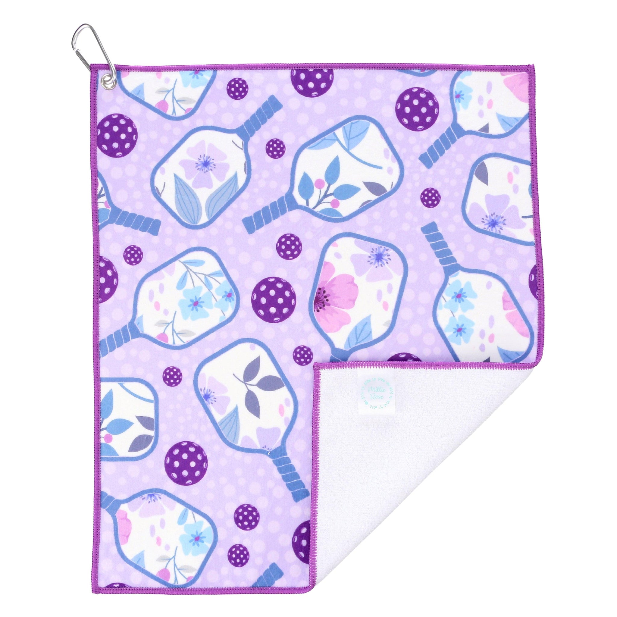 Prettiest Purple Pickleball Towel - Millie Rose Designs