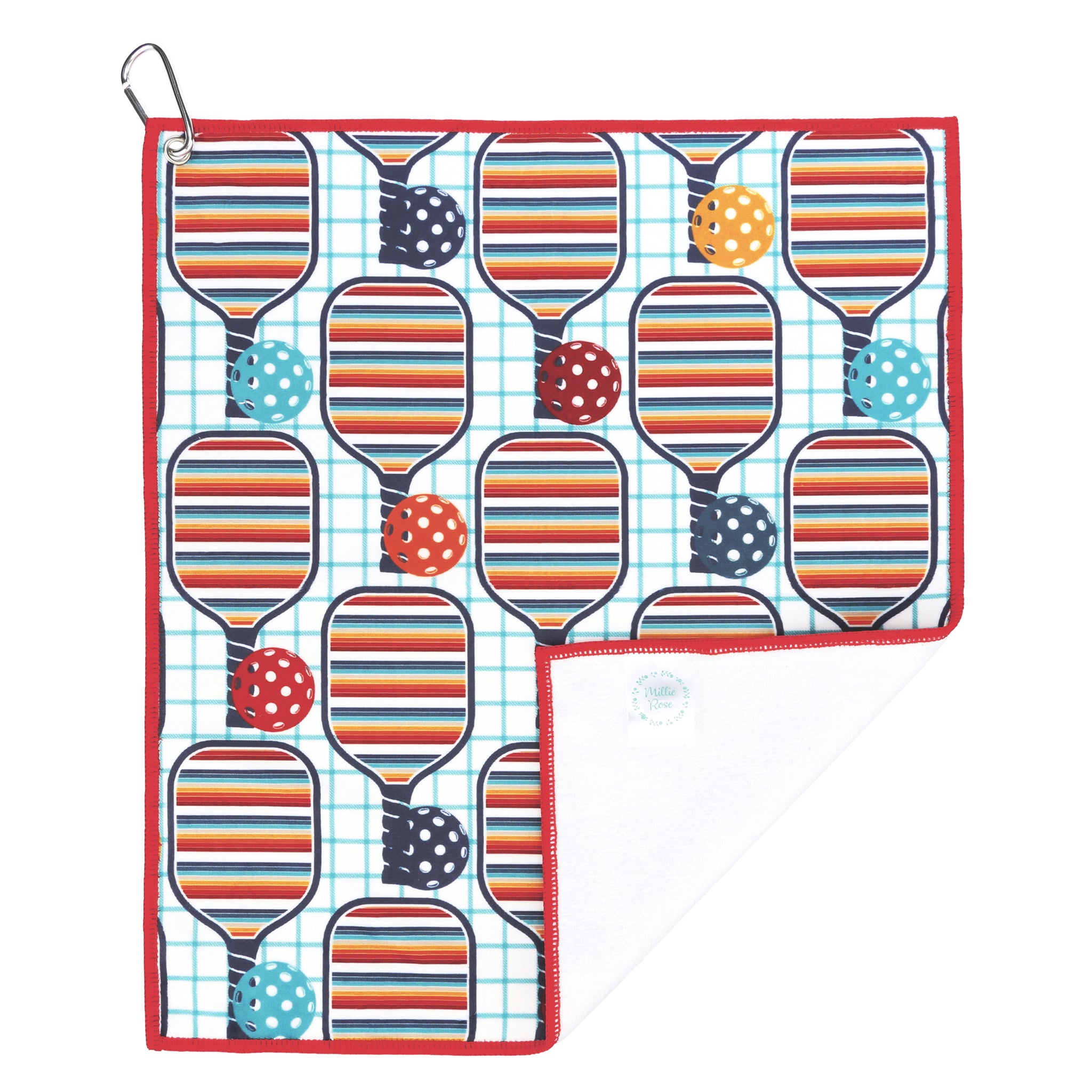 Retro Rainbow Pickleball Towel