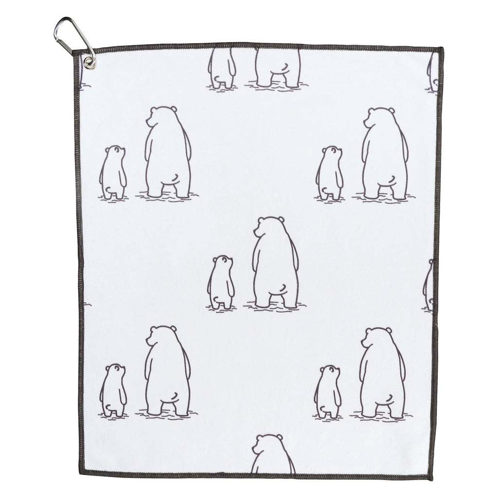 Bear Plus Cub Mens Golf Towel - Millie Rose Designs