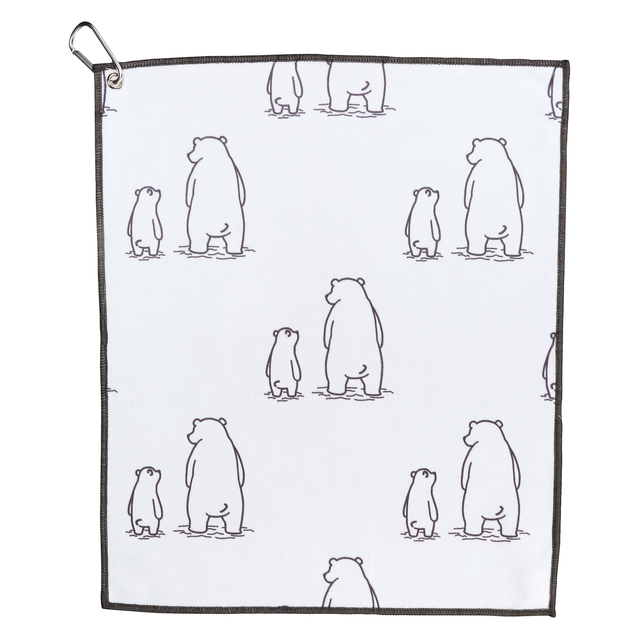 Bear Plus Cub Mens Golf Towel - Millie Rose Designs
