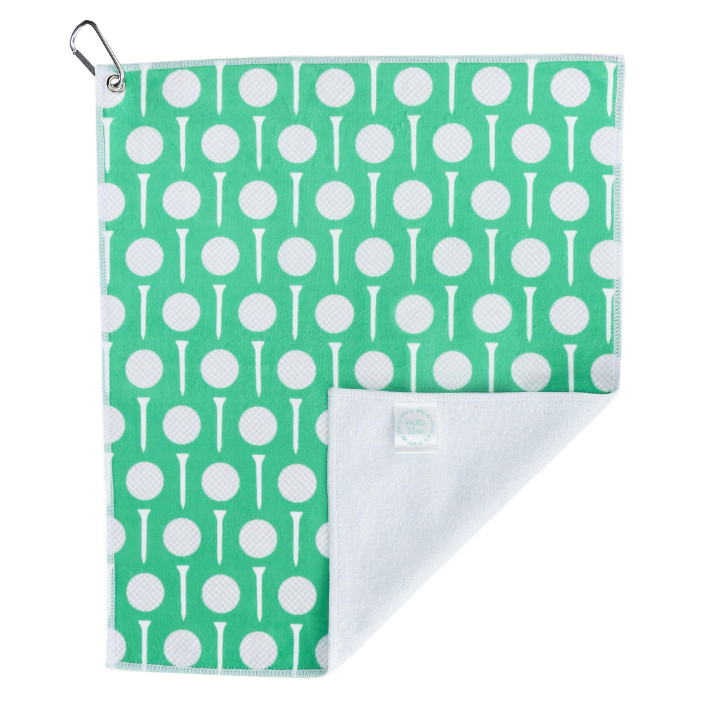 Golf Balls and Tees Golf Towel - Millie Rose Designs