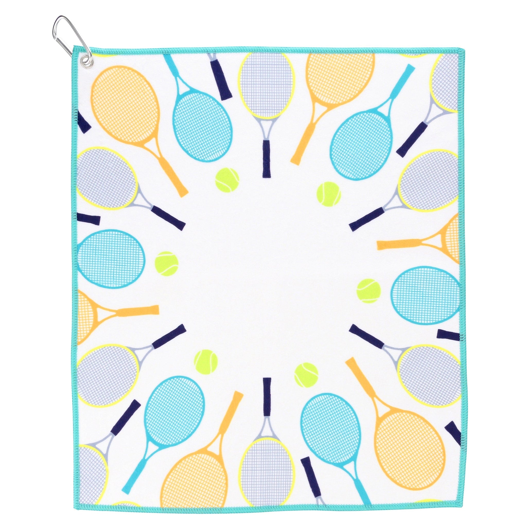 Tennis Racquet Tennis Towel - Millie Rose Designs