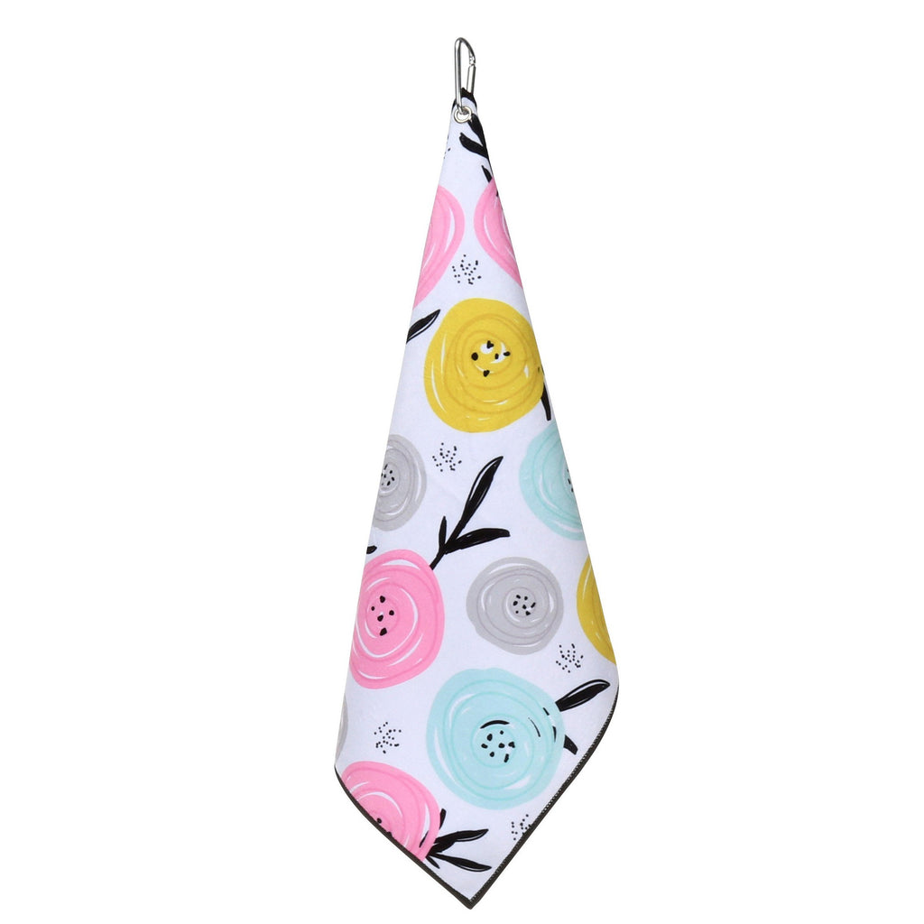 Unique Peony Golf, Tennis, Pickleball Towel - Millie Rose Designs