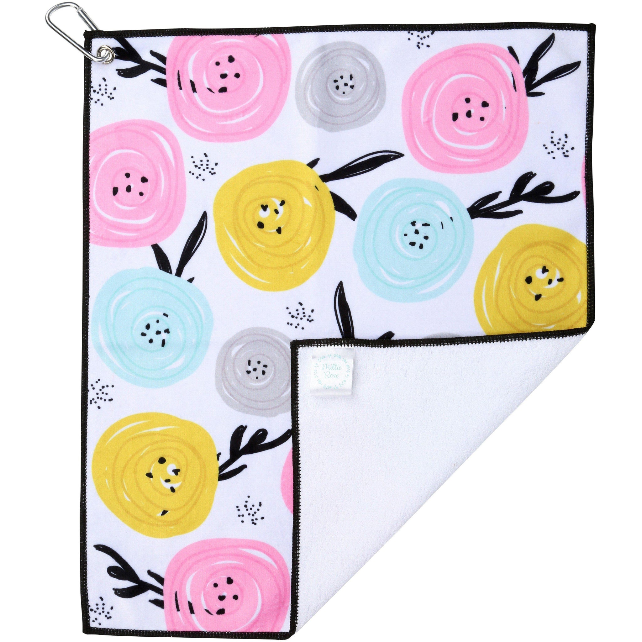 Unique Peony Golf, Tennis, Pickleball Towel - Millie Rose Designs