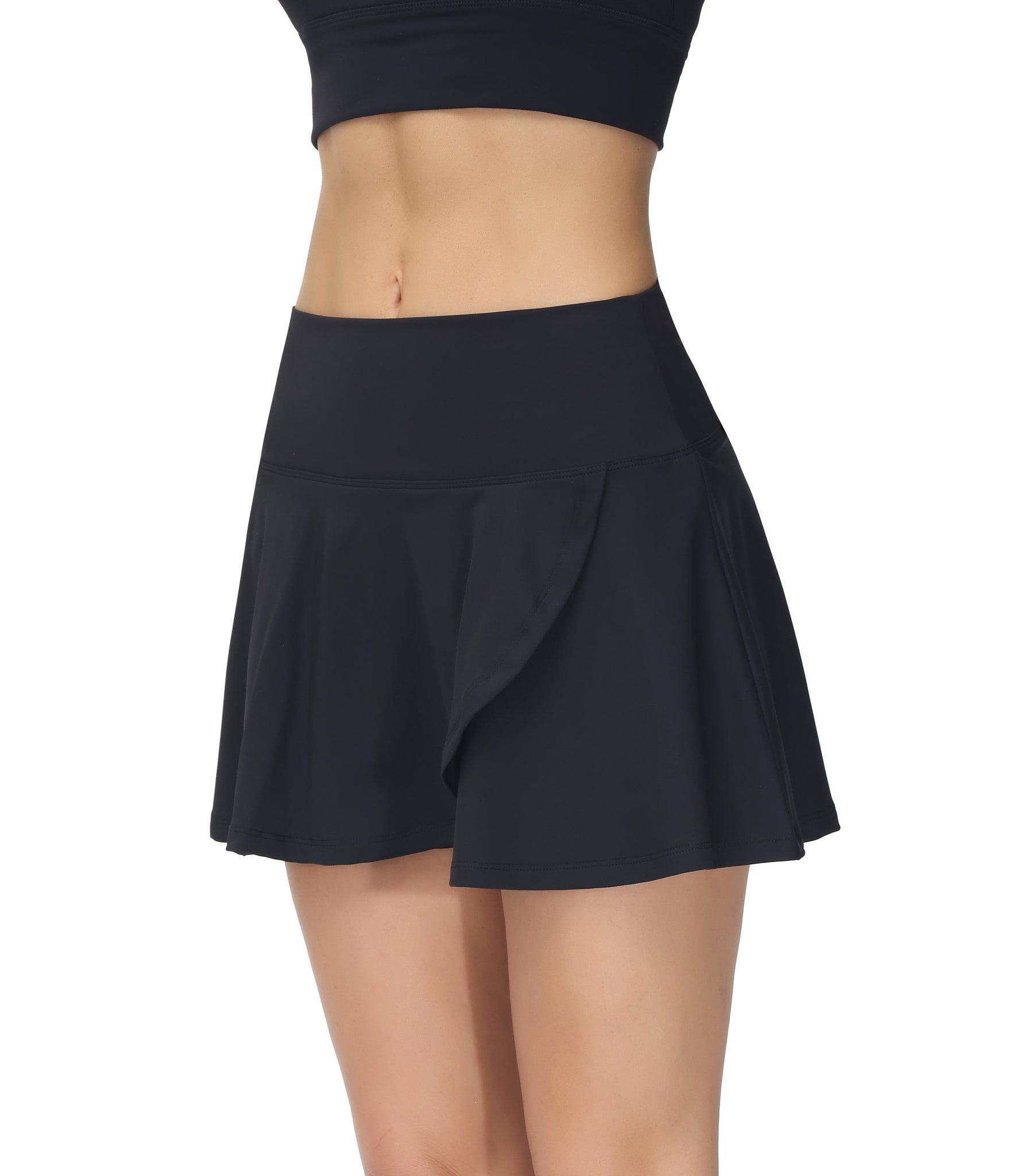 Jet Black Skirt-Skort