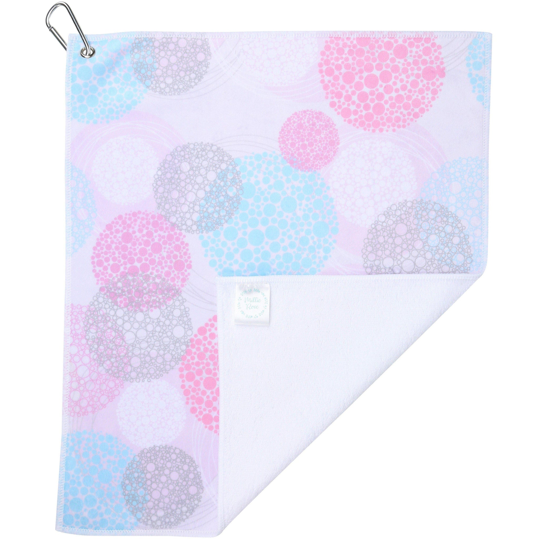 Disco Dots Cute Ladies Golf Towel and Tennis Towel - Millie Rose Designs
