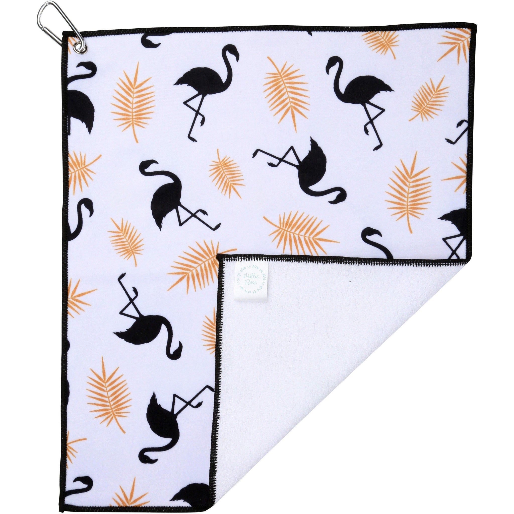 Flamingo Nights Golf Towel and Tennis Towel - Millie Rose Designs
