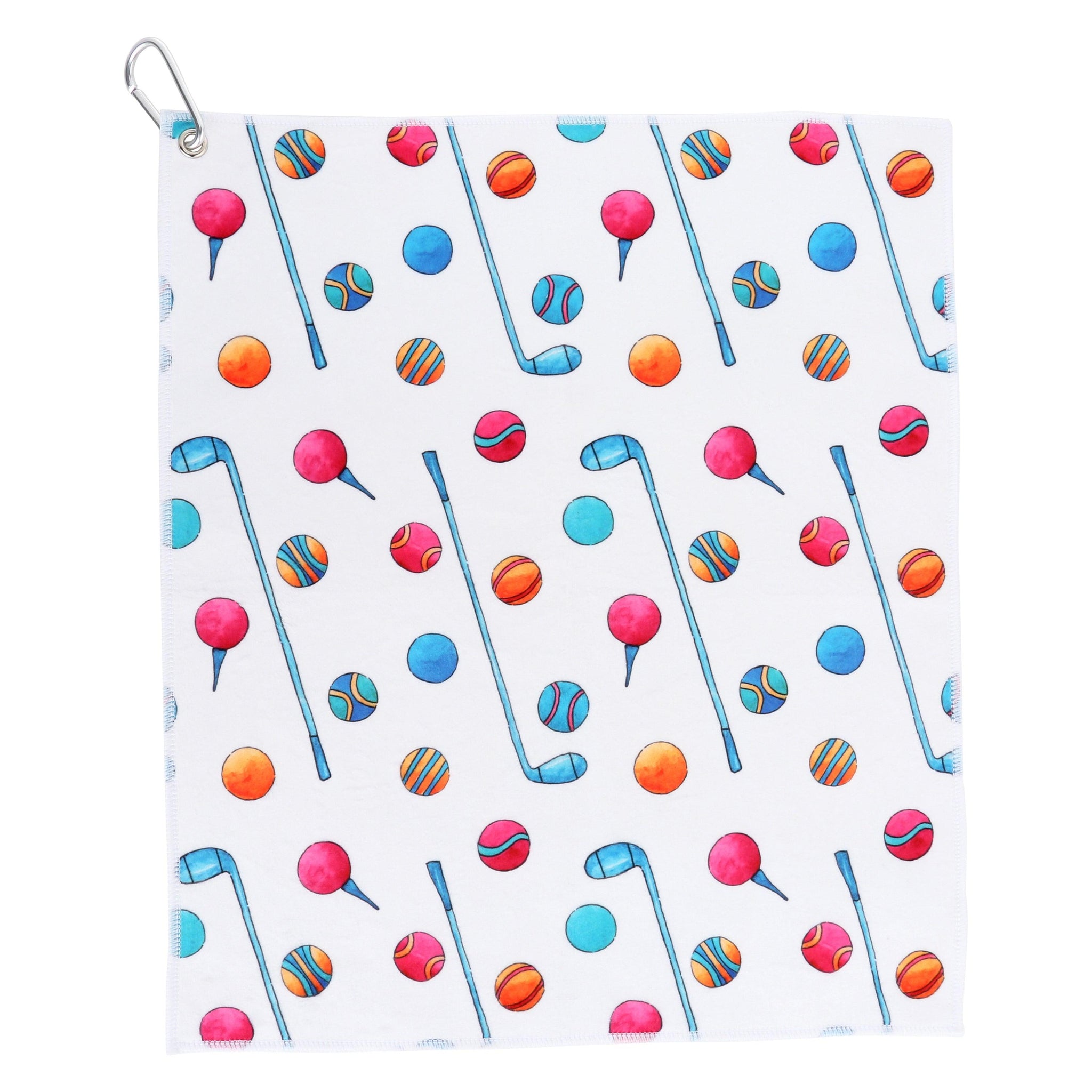 Colorful Golf Balls Golf Towel - Millie Rose Designs
