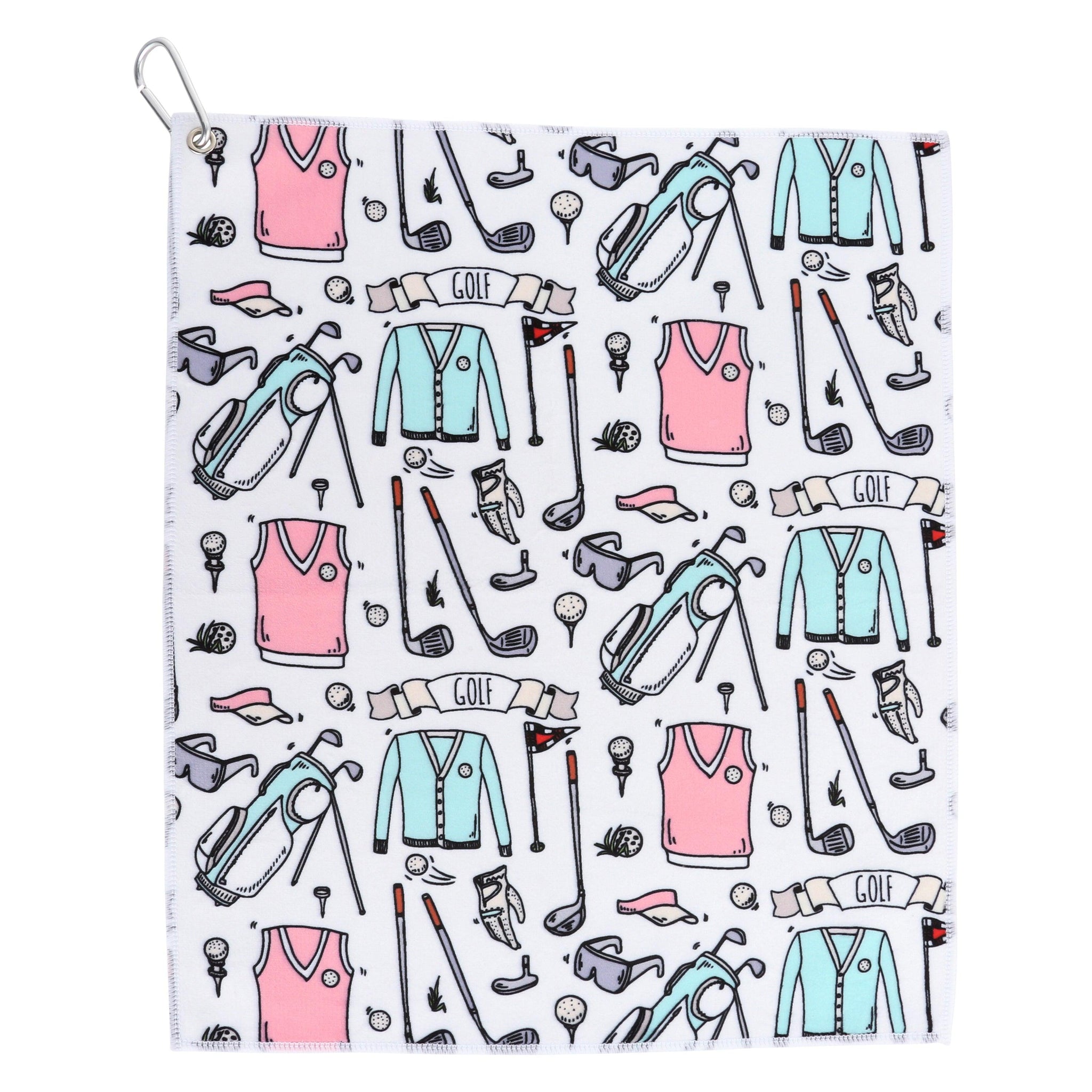 Everything Golf Cute Ladies and Mens Golf Towel - Millie Rose Designs