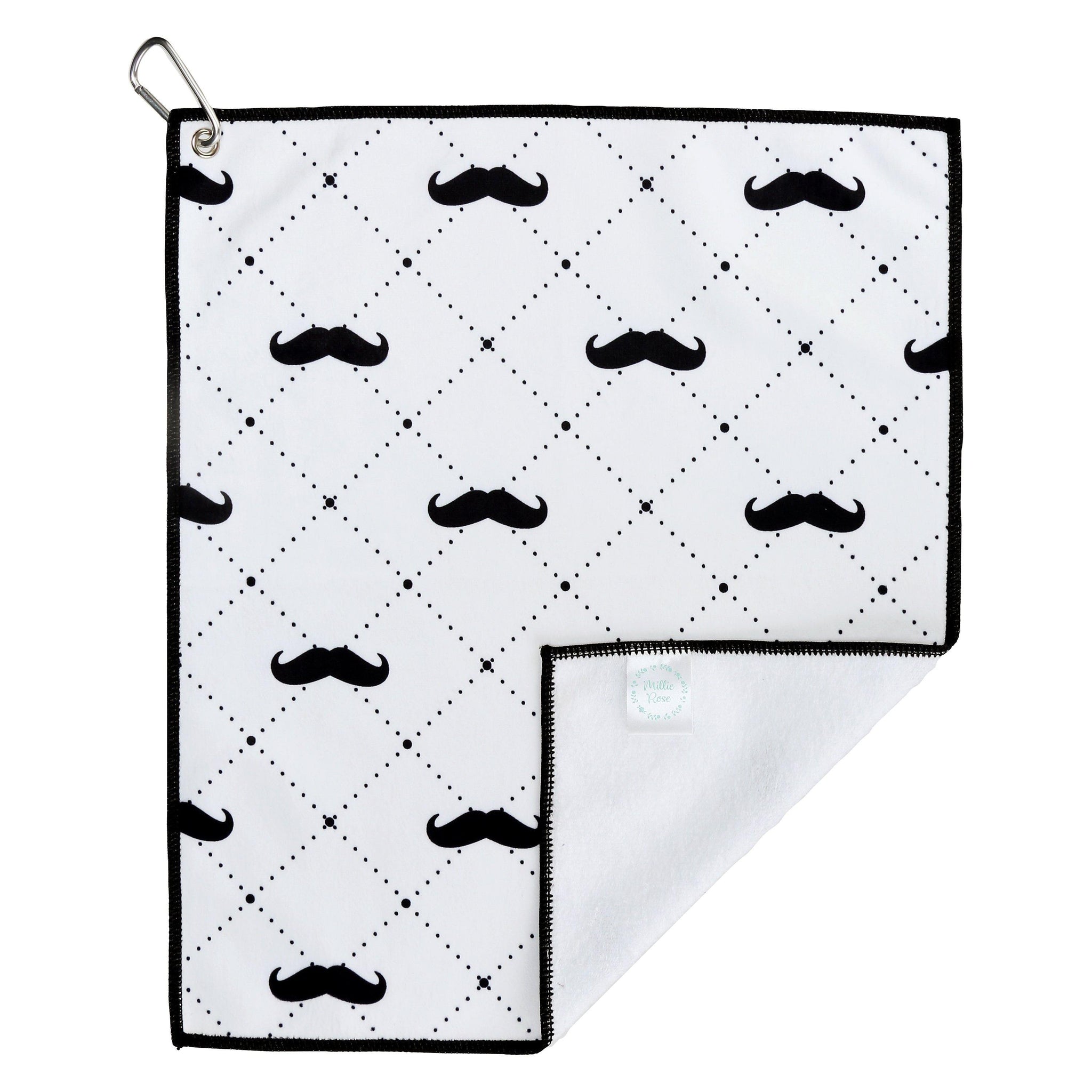 Mustache Mens Golf Towel - Millie Rose Designs