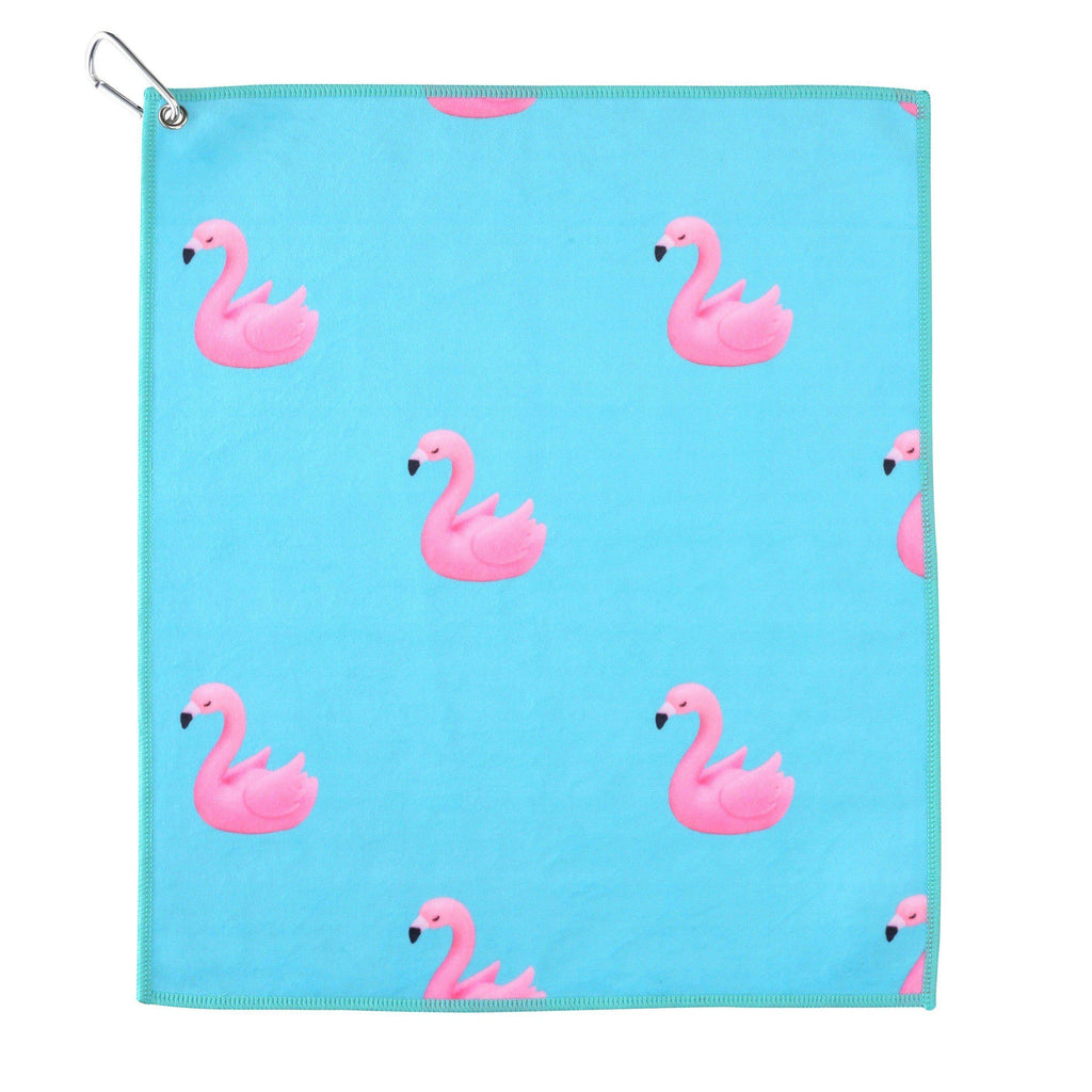 Pink Flamingo Golf, Pickleball and Tennis Towel - Millie Rose Designs