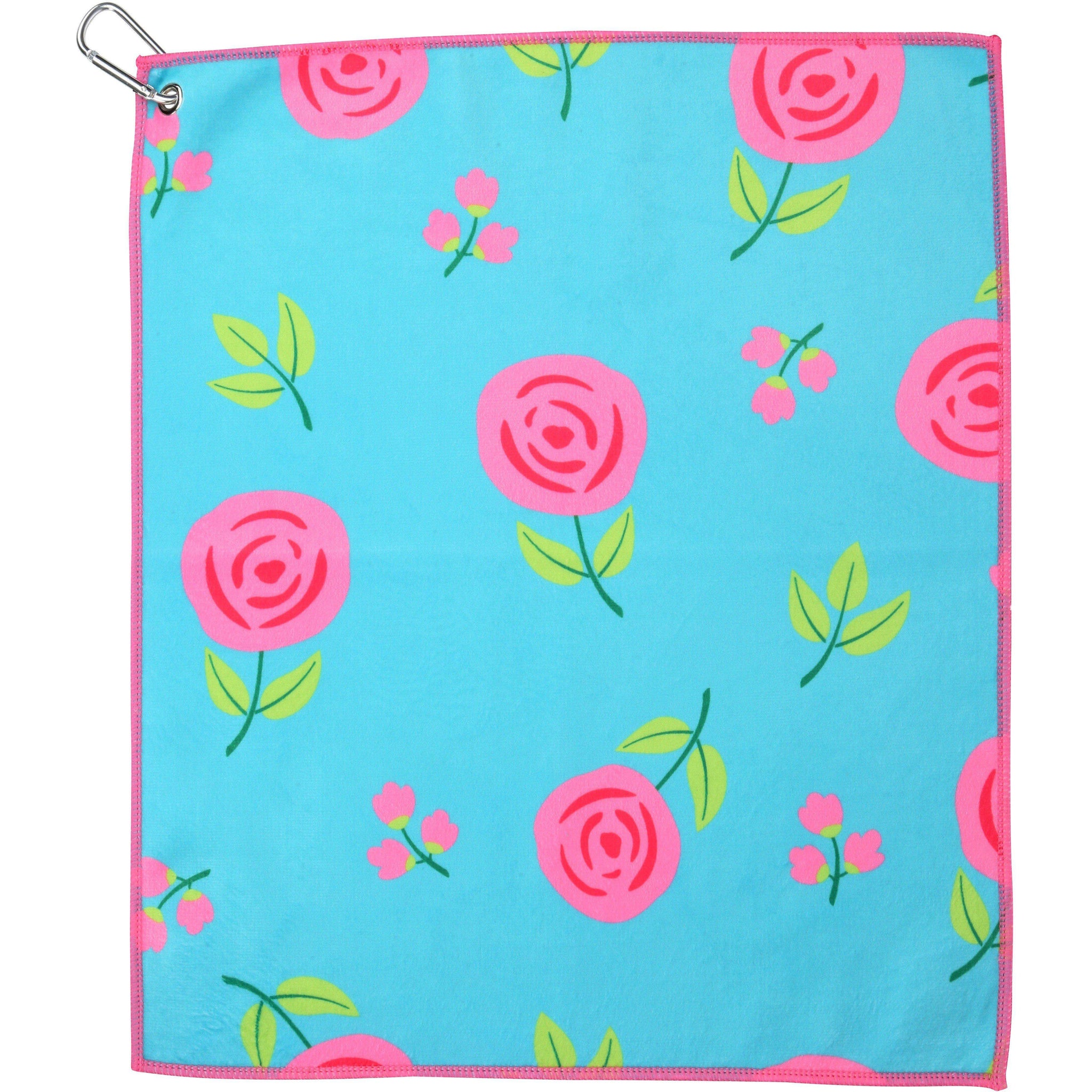 Pink Peonies Ladies Golf, Pickleball, TEnnis Towel - Millie Rose Designs