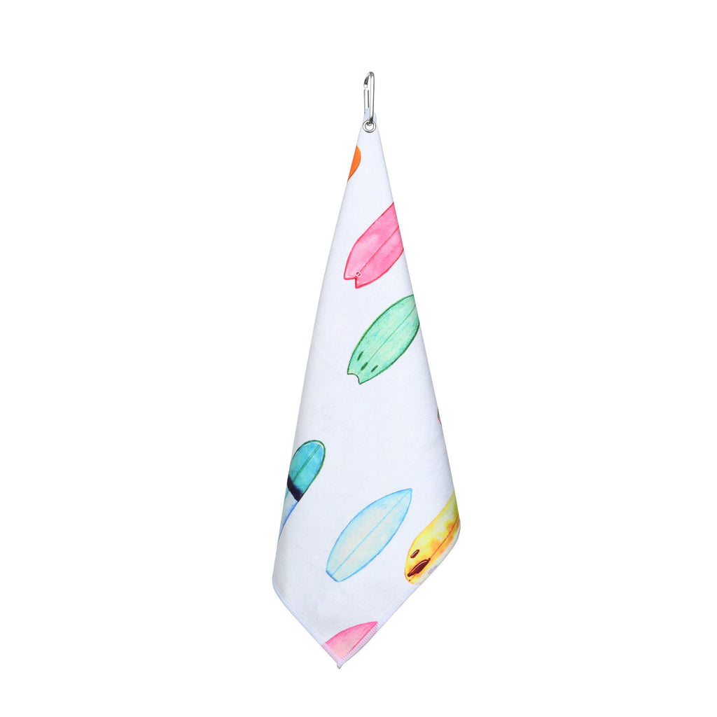 Surfboard Skateboard Kids Golf Towel - Millie Rose Designs