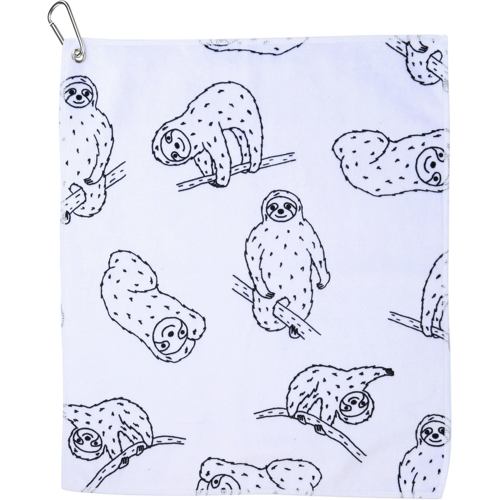 Sloths Golf Towel, Pickleball Towel, Tennis Towel - Millie Rose Designs