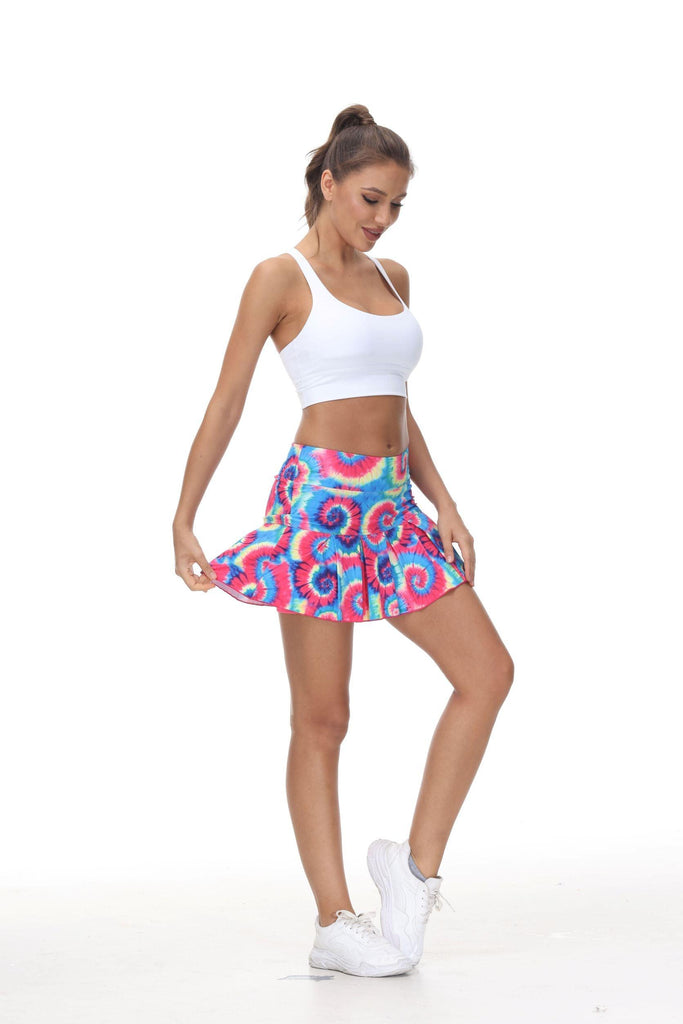 It's Tie-Dye Time Ladies Tennis, Golf, Pickleball Skort - Millie Rose Designs