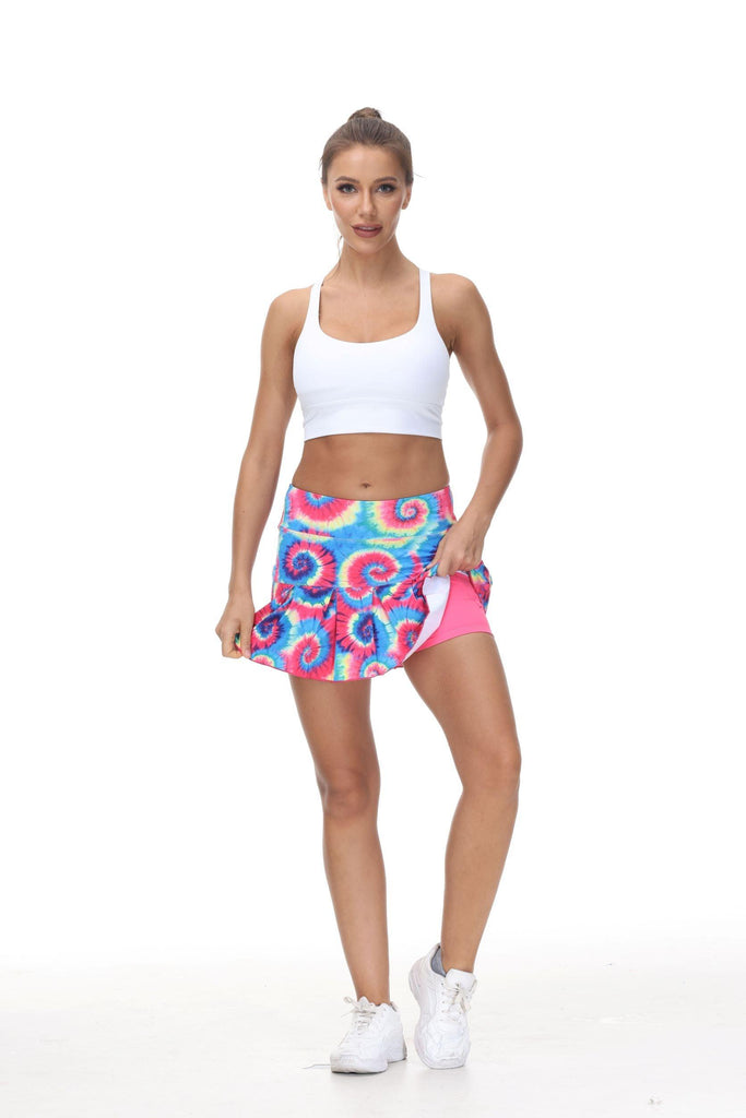 It's Tie-Dye Time Ladies Tennis, Golf, Pickleball Skort - Millie Rose Designs